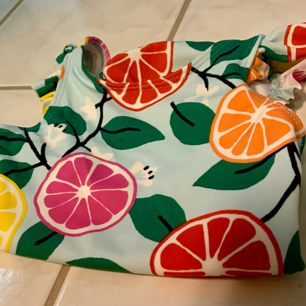 Hanna Andersson Girls Fruit 1-piece Swimsuit size: 6-12 Months - Picture 4 of 6
